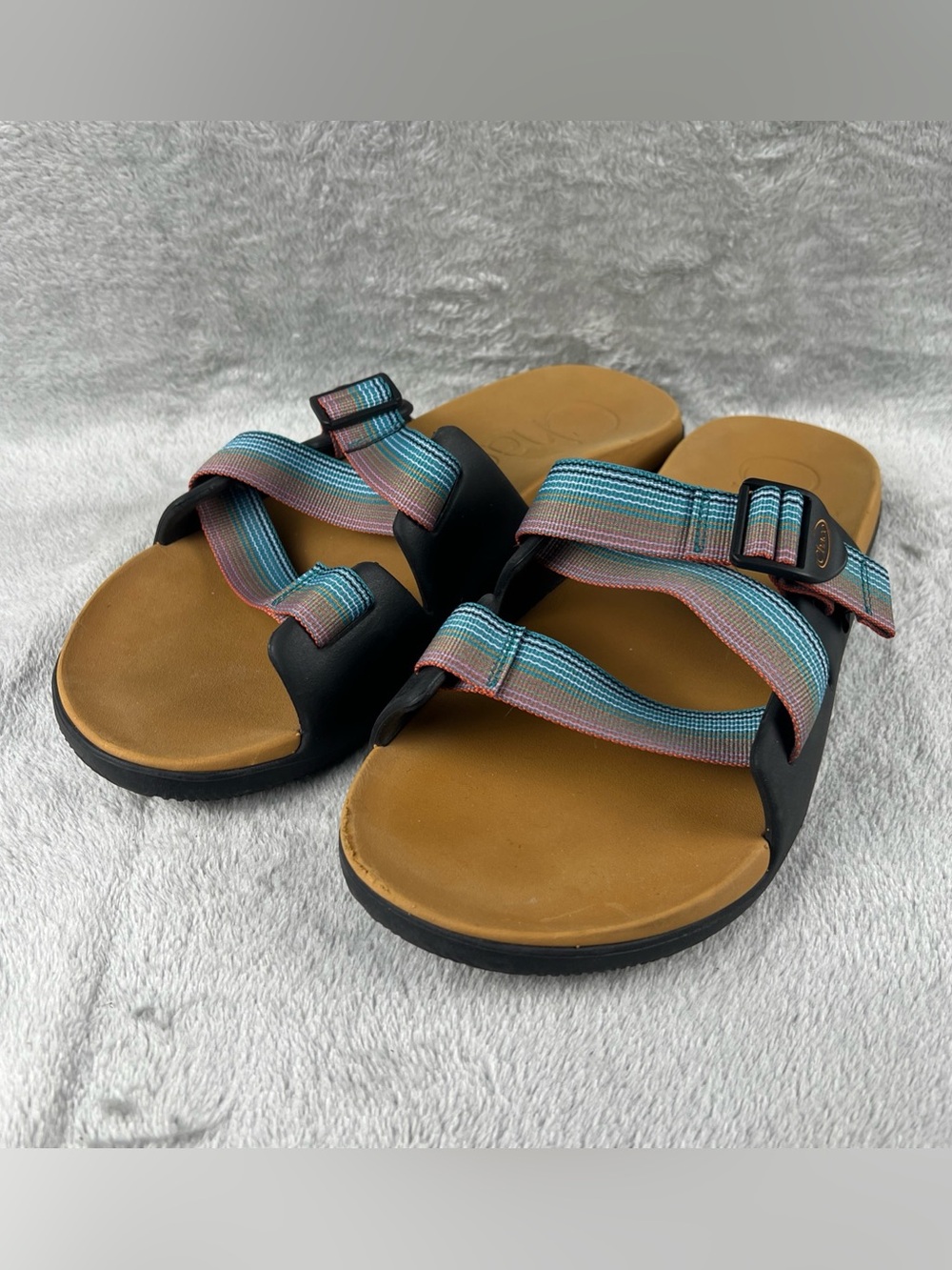 Chaco Chillos Slide Sandal Men's Size 13 US Medium Rising Teal Adjustable Strap